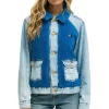 Denim | Denim | Aviator Nation ASPEN SHERPA UNISEX DENIM JACKET - SUPER LIGHT BLUE SUPERLIGHTBLUE