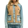 Denim | Denim | Aviator Nation ASPEN SHERPA UNISEX DENIM JACKET - VINTAGE WHEAT VINTAGEWHEAT