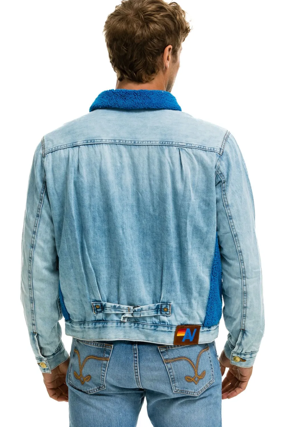 Denim | Denim | Aviator Nation ASPEN SHERPA UNISEX DENIM JACKET - SUPER LIGHT BLUE SUPERLIGHTBLUE