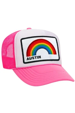 Trucker Hats | Trucker Hats | Aviator Nation AUSTIN RAINBOW TRUCKER HAT