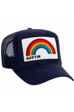Trucker Hats | Trucker Hats | Aviator Nation AUSTIN RAINBOW TRUCKER HAT