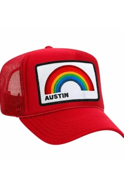 Trucker Hats | Trucker Hats | Aviator Nation AUSTIN RAINBOW TRUCKER HAT