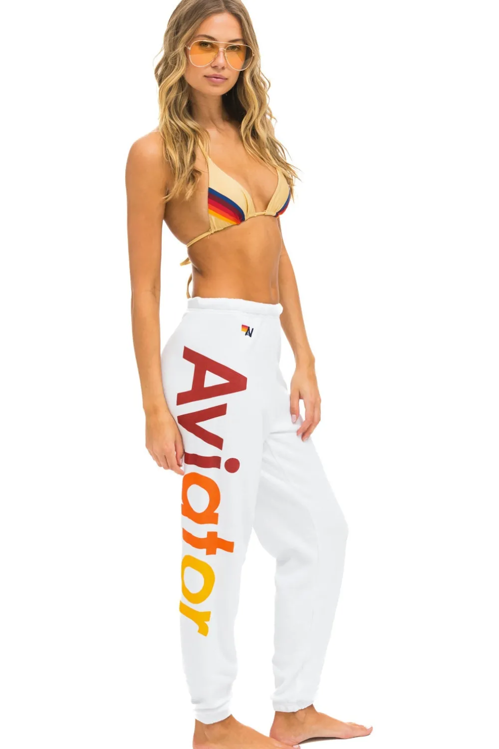 Sweatpants | Aviator Nation 2 SWEATPANTS - WHITE