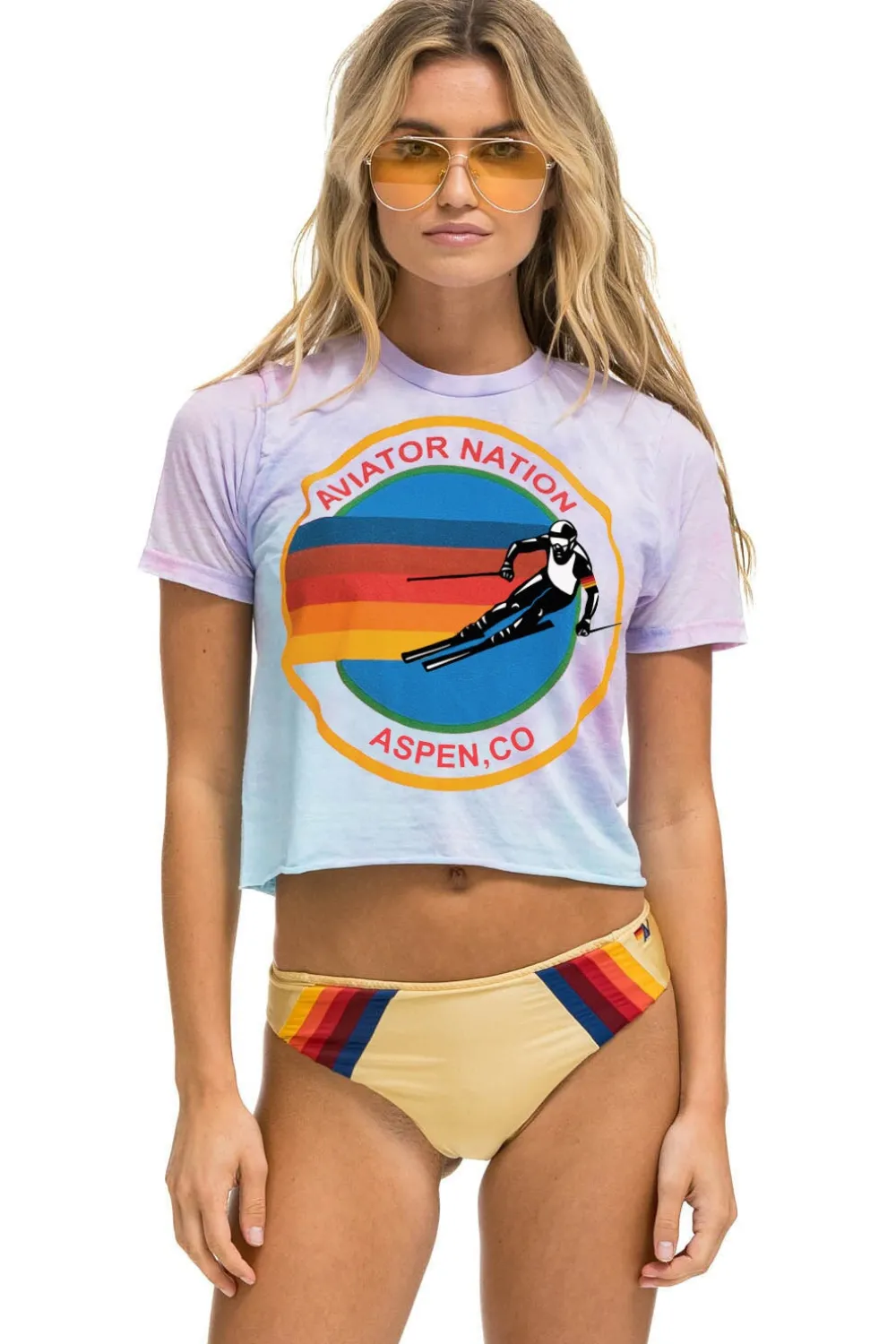 Boyfriend Tees | Aviator Nation ASPEN BOYFRIEND TEE - TIE DYE BUBBLEGUM TIEDYEBUBBLEGUM