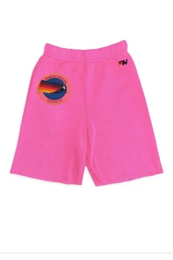 Kid's Shorts | Aviator Nation ASPEN KIDS SWEATSHORTS - NEON PINK NEONPINK
