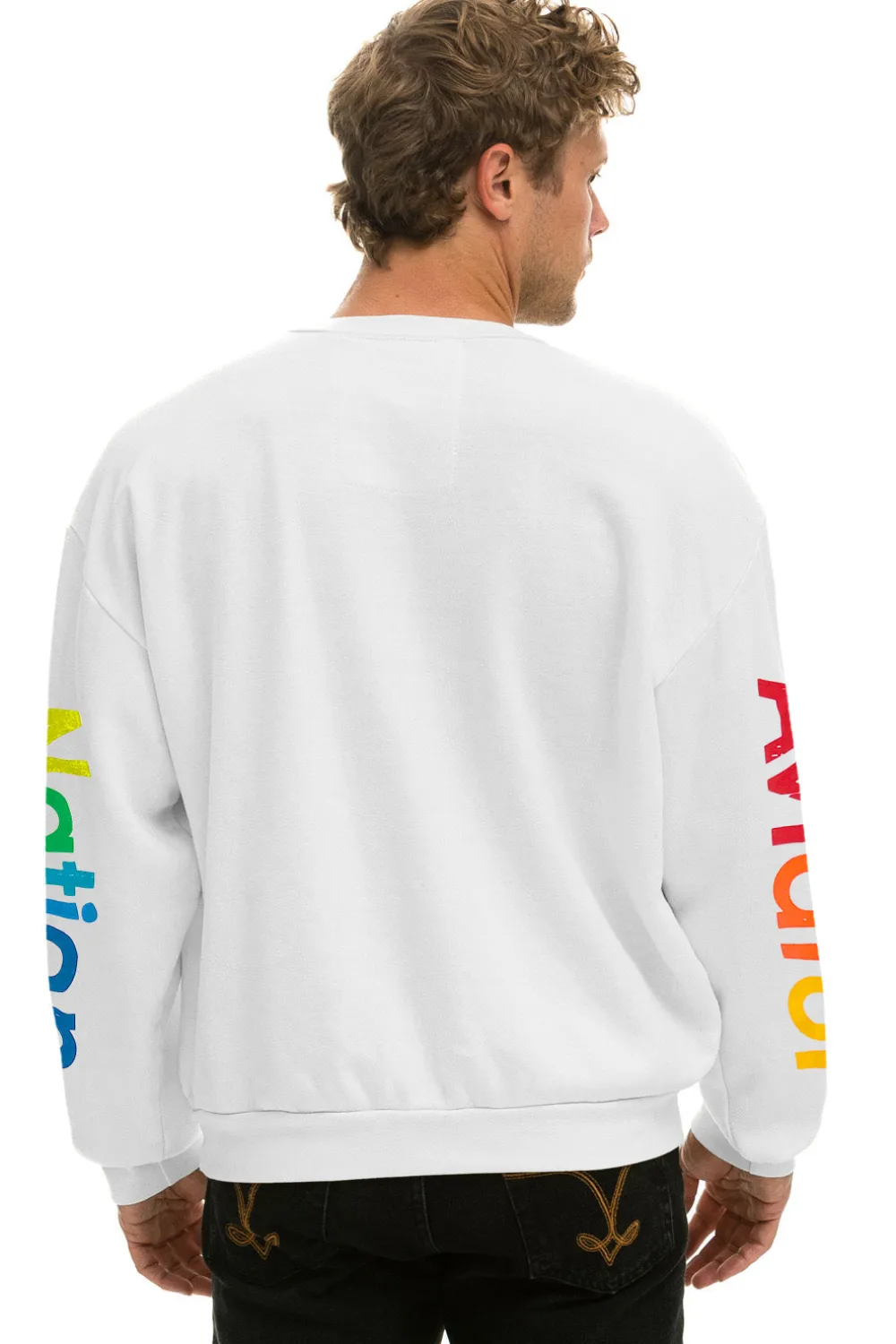 Sweatshirts | Sweatshirts | Aviator Nation ASPEN RELAXED CREW SWEATSHIRT - WHITE