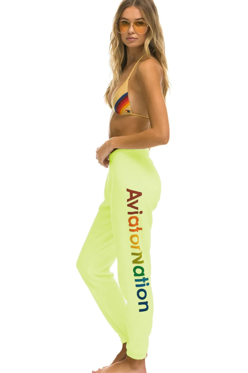 Sweatpants | Aviator Nation ASPEN SWEATPANTS - NEON YELLOW NEONYELLOW
