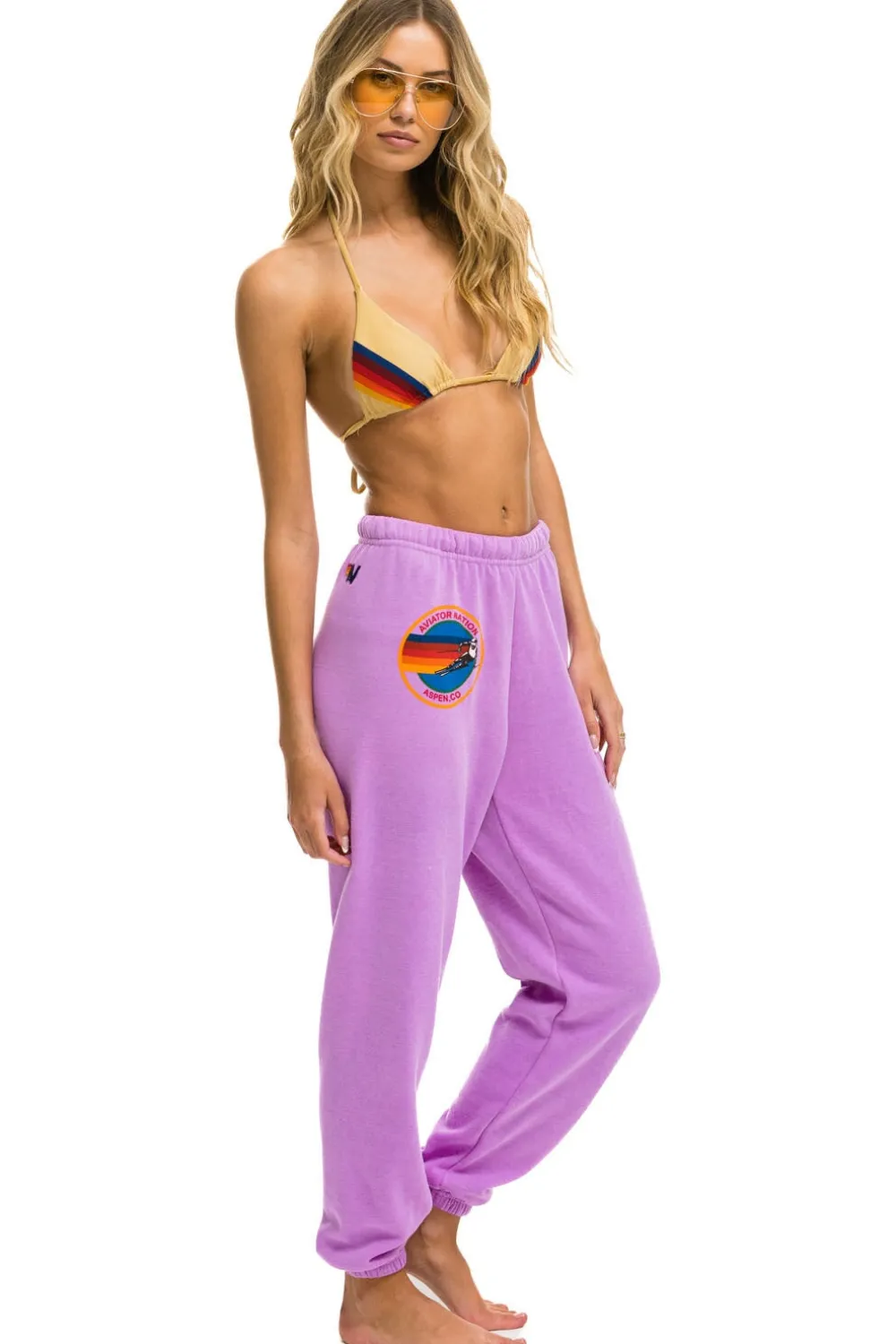 Sweatpants | Aviator Nation ASPEN SWEATPANTS - NEON PURPLE NEONPURPLE