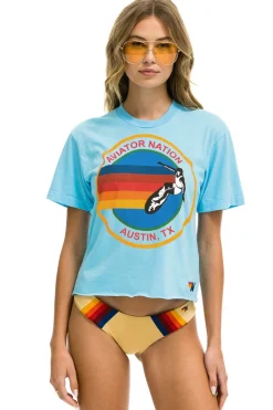 Boyfriend Tees | Aviator Nation AUSTIN BOYFRIEND TEE - SKY
