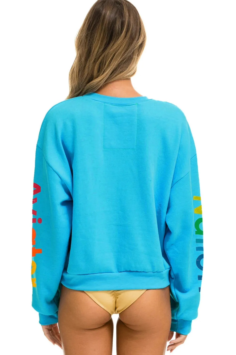 Sweatshirts | Sweatshirts | Aviator Nation AUSTIN RELAXED CREW SWEATSHIRT - NEON BLUE NEONBLUE
