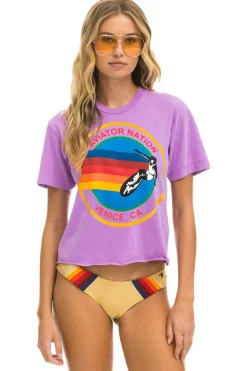 Boyfriend Tees | Tees | Aviator Nation BOYFRIEND TEE - NEON PURPLE NEONPURPLE