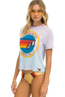 Boyfriend Tees | Tees | Aviator Nation BOYFRIEND TEE - TIE DYE BUBBLEGUM TIEDYEBUBBLEGUM