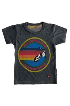 Kid's Tees | Aviator Nation HAMPTONS KIDS TEE - CHARCOAL