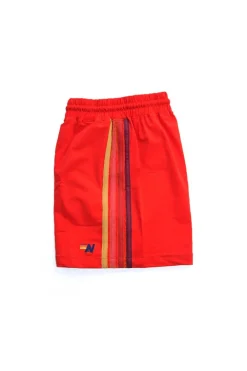 Kid's Swim | Kid's Shorts | Aviator Nation KIDS FLEX BOARD SHORTS - RED