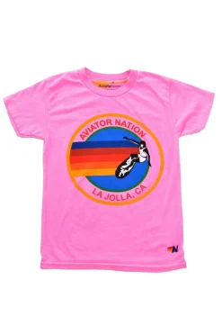 Kid's Tees | Aviator Nation LA JOLLA KIDS TEE - NEON PINK NEONPINK