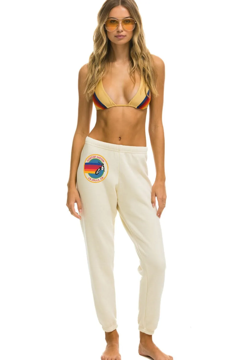 Sweatpants | Aviator Nation LA JOLLA SWEATPANTS - VINTAGE WHITE VINTAGEWHITE