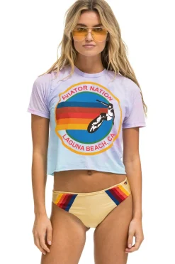 Boyfriend Tees | Aviator Nation LAGUNA BEACH BOYFRIEND TEE - TIE DYE BUBBLE GUM TIEDYEBUBBLEGUM
