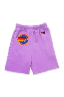 Kid's Shorts | Aviator Nation MALIBU KIDS SWEATSHORTS - NEON PURPLE NEONPURPLE