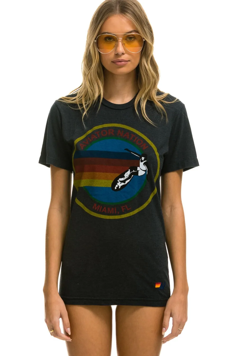 Tees | Tees | Aviator Nation MIAMI TEE - CHARCOAL