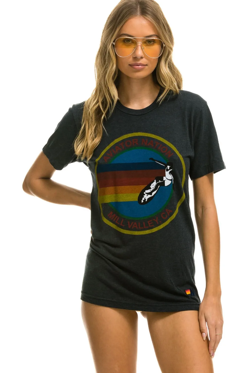 Tees | Tees | Aviator Nation MLVY - CREW TEE SHIRT CHAR L CREWTEESHIRTCHARL