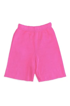 Kid's Shorts | Aviator Nation NEW YORK CITY KIDS SWEATSHORTS - NEON PINK NEONPINK