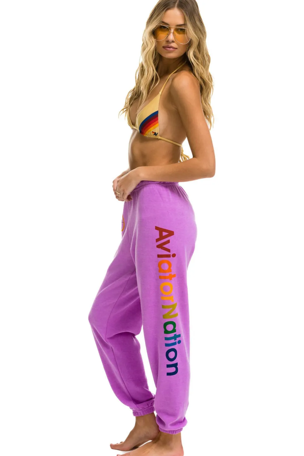Sweatpants | Aviator Nation NORTH SHORE SWEATPANTS - NEON PURPLE NEONPURPLE