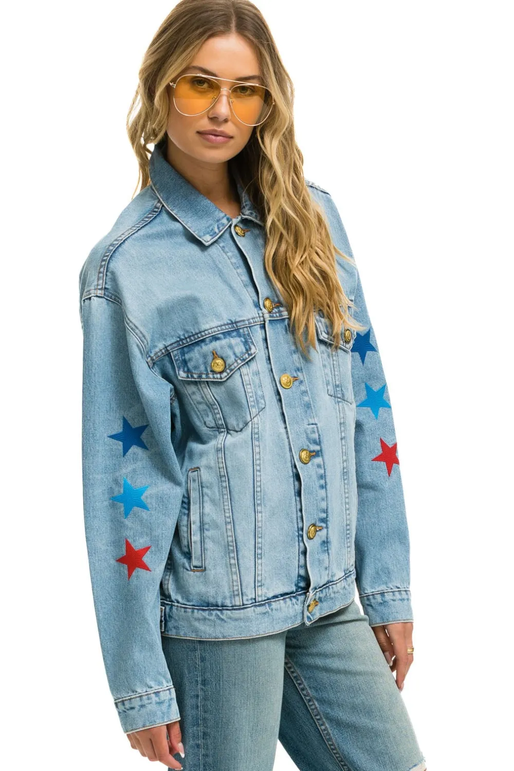 Denim | Denim | Aviator Nation OVERSIZED CONCERT DENIM JACKET - SUPER LIGHT SUPERLIGHT