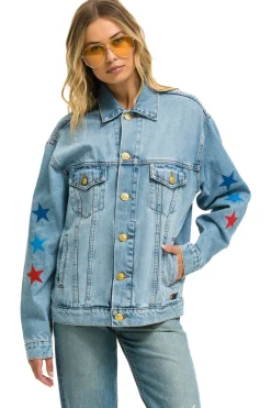 Denim | Denim | Aviator Nation OVERSIZED CONCERT DENIM JACKET - SUPER LIGHT SUPERLIGHT