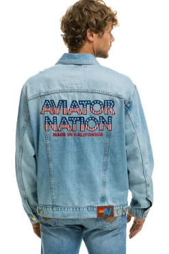 Denim | Denim | Aviator Nation OVERSIZED CONCERT DENIM JACKET - SUPER LIGHT SUPERLIGHT