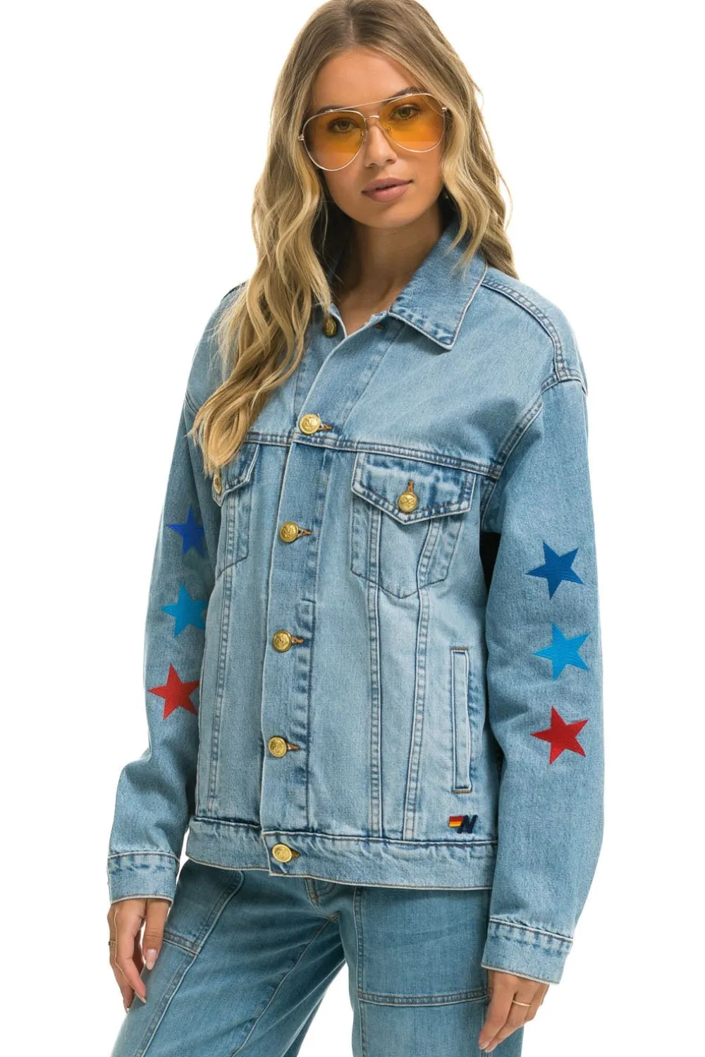 Denim | Denim | Aviator Nation OVERSIZED CONCERT DENIM JACKET - SUPER LIGHT SUPERLIGHT