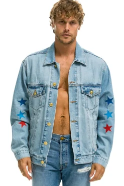 Denim | Denim | Aviator Nation OVERSIZED CONCERT DENIM JACKET - SUPER LIGHT SUPERLIGHT