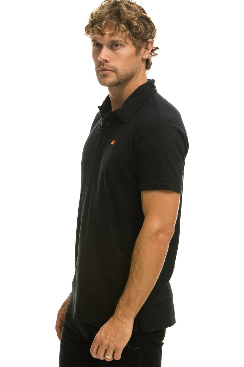 Tees | Aviator Nation POLO - BLACK