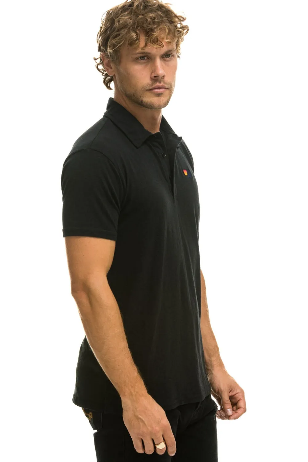 Tees | Aviator Nation POLO - BLACK