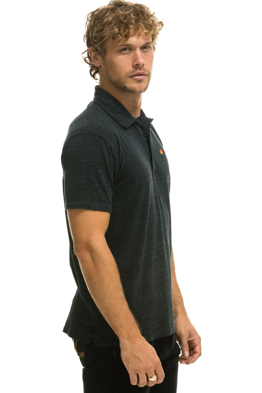 Tees | Aviator Nation POLO - CHARCOAL