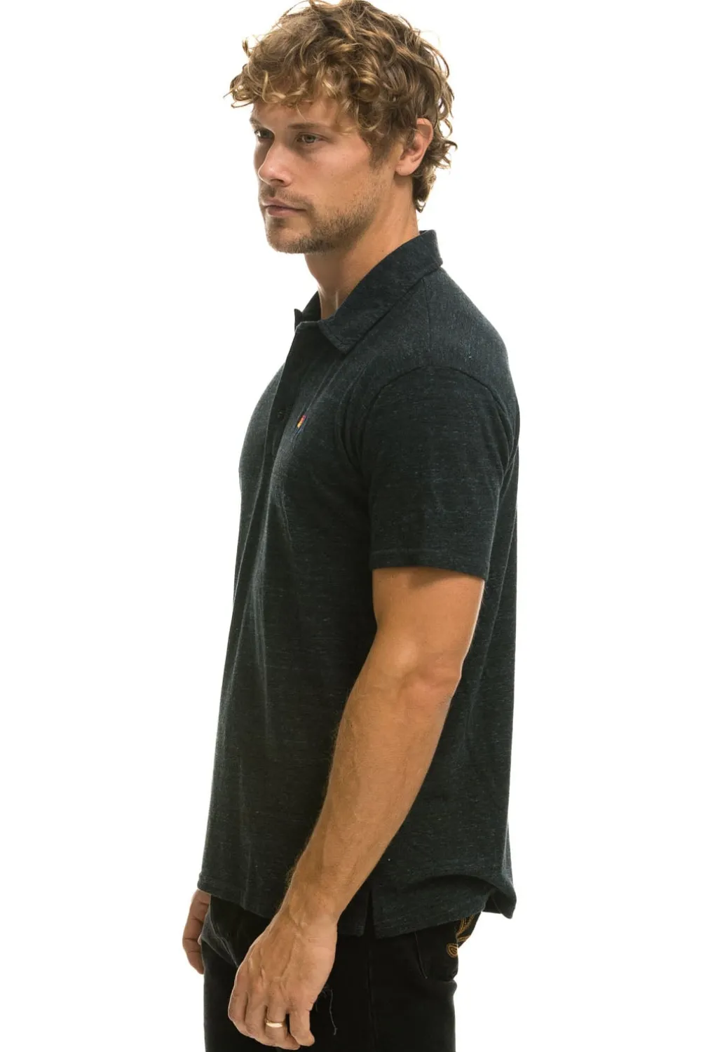 Tees | Aviator Nation POLO - CHARCOAL