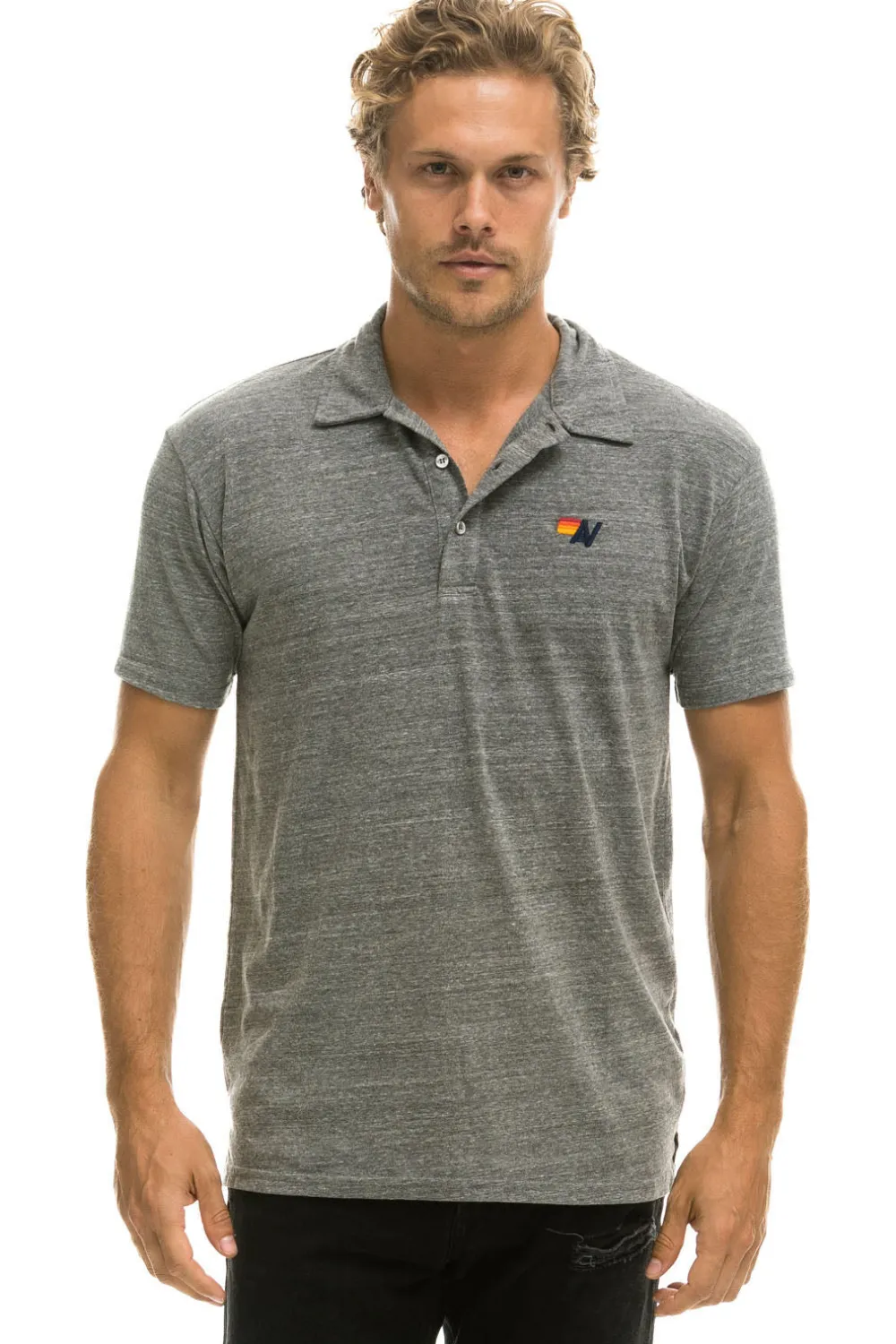 Tees | Aviator Nation POLO - HEATHER GREY HEATHERGREY