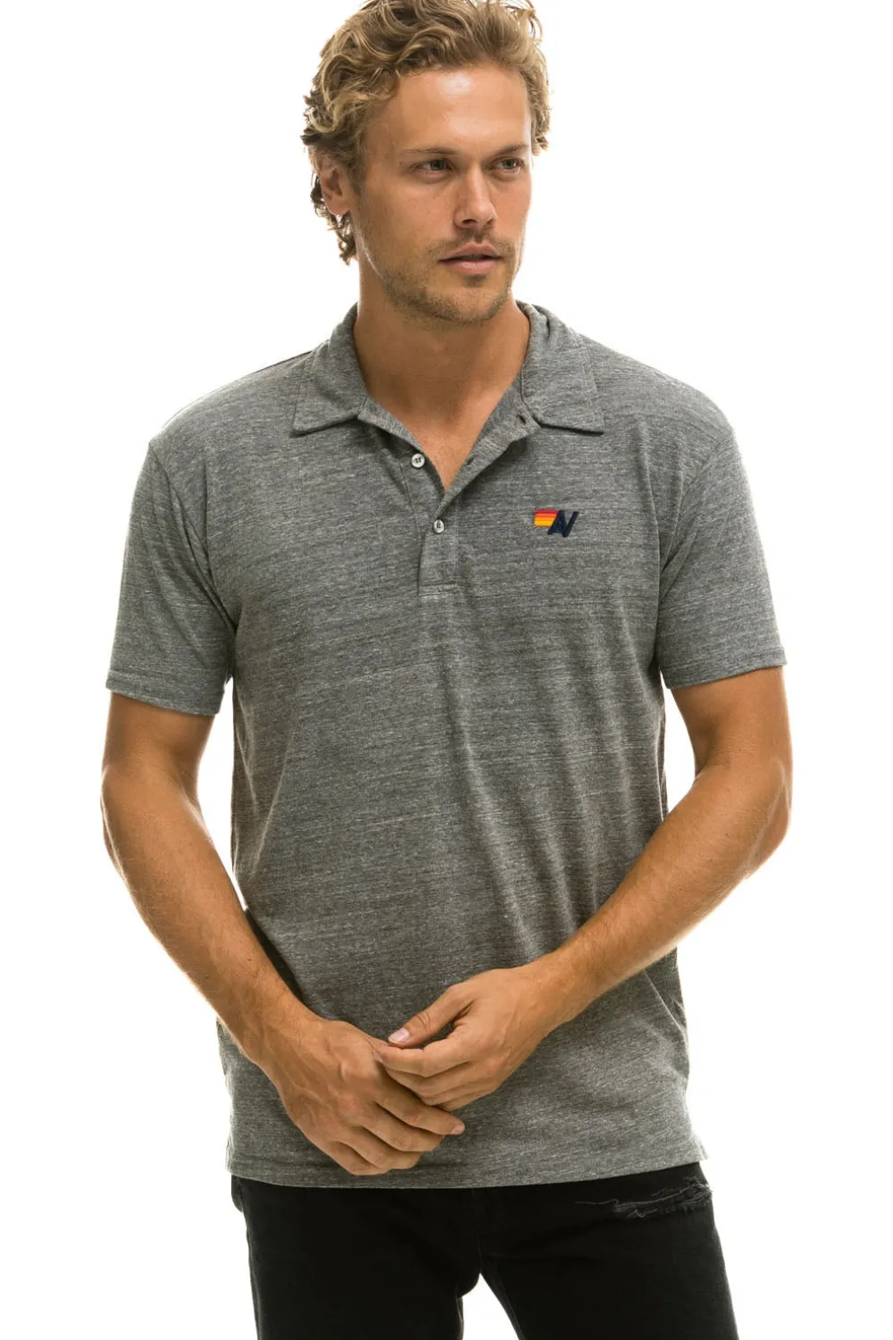 Tees | Aviator Nation POLO - HEATHER GREY HEATHERGREY