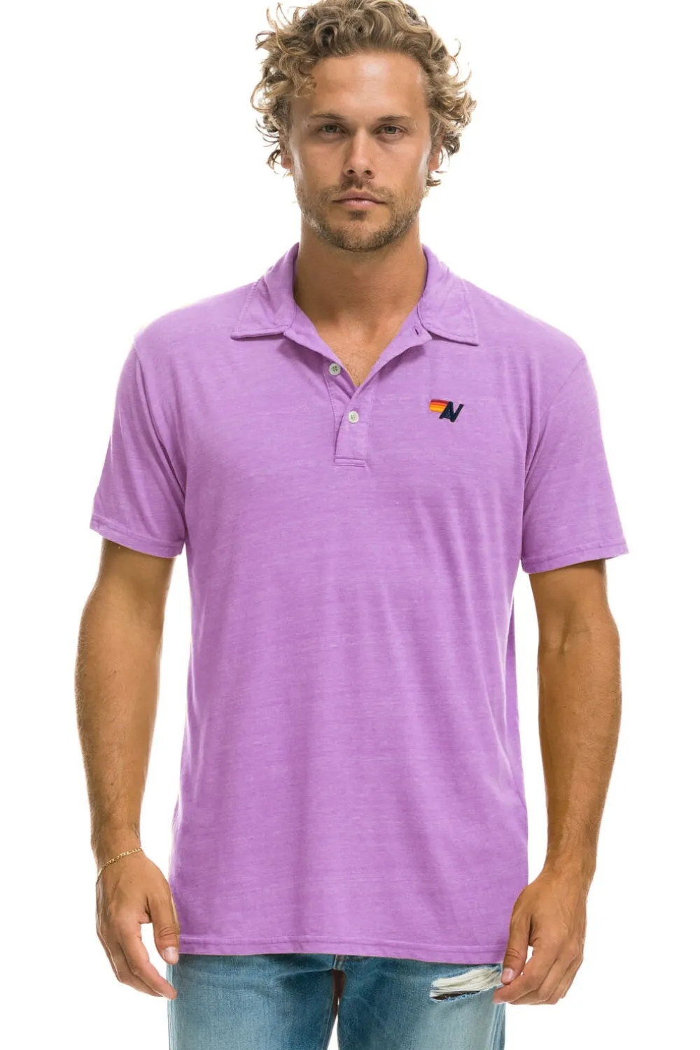 Tees | Aviator Nation POLO - NEON PURPLE NEONPURPLE
