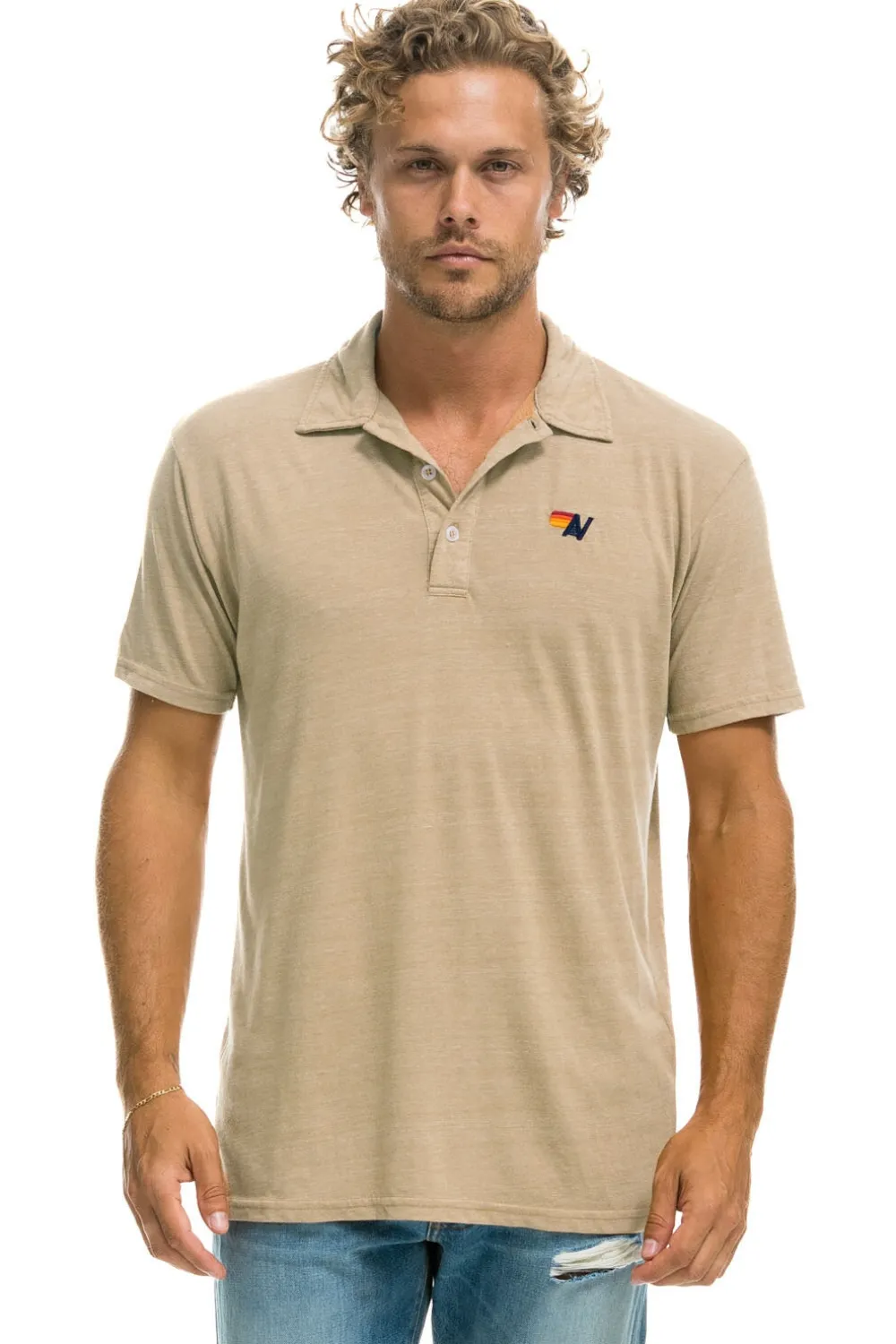 Tees | Aviator Nation POLO - SAND
