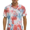 Tees | Aviator Nation POLO - TIE DYE RED TIEDYERED