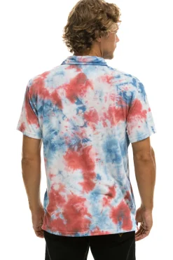 Tees | Aviator Nation POLO - TIE DYE RED TIEDYERED