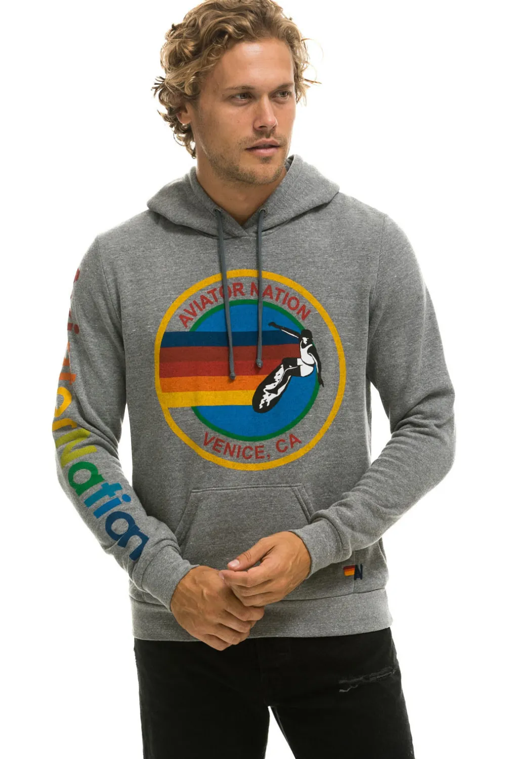Hoodies | Hoodies | Aviator Nation PULLOVER HOODIE - HEATHER GREY HEATHERGREY