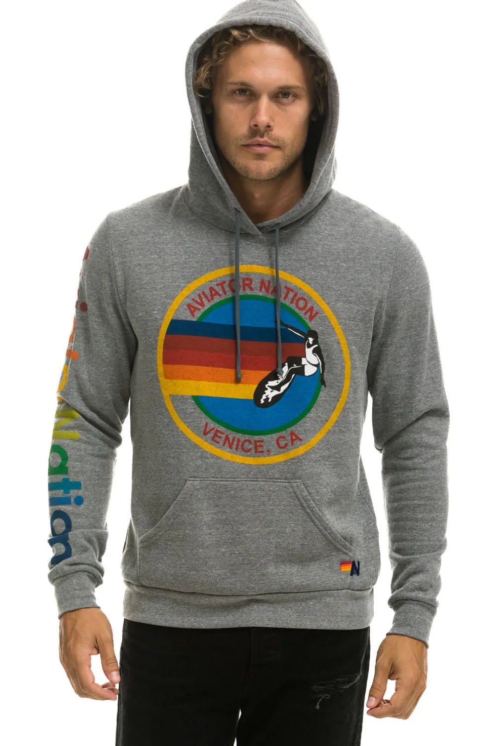 Hoodies | Hoodies | Aviator Nation PULLOVER HOODIE - HEATHER GREY HEATHERGREY