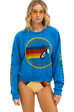 Sweatshirts | Sweatshirts | Aviator Nation RELAXED CREW SWEATSHIRT - OCEAN