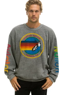 Sweatshirts | Sweatshirts | Aviator Nation RELAXED CREW SWEATSHIRT - HEATHER GREY HEATHERGREY