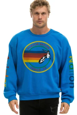 Sweatshirts | Sweatshirts | Aviator Nation RELAXED CREW SWEATSHIRT - OCEAN