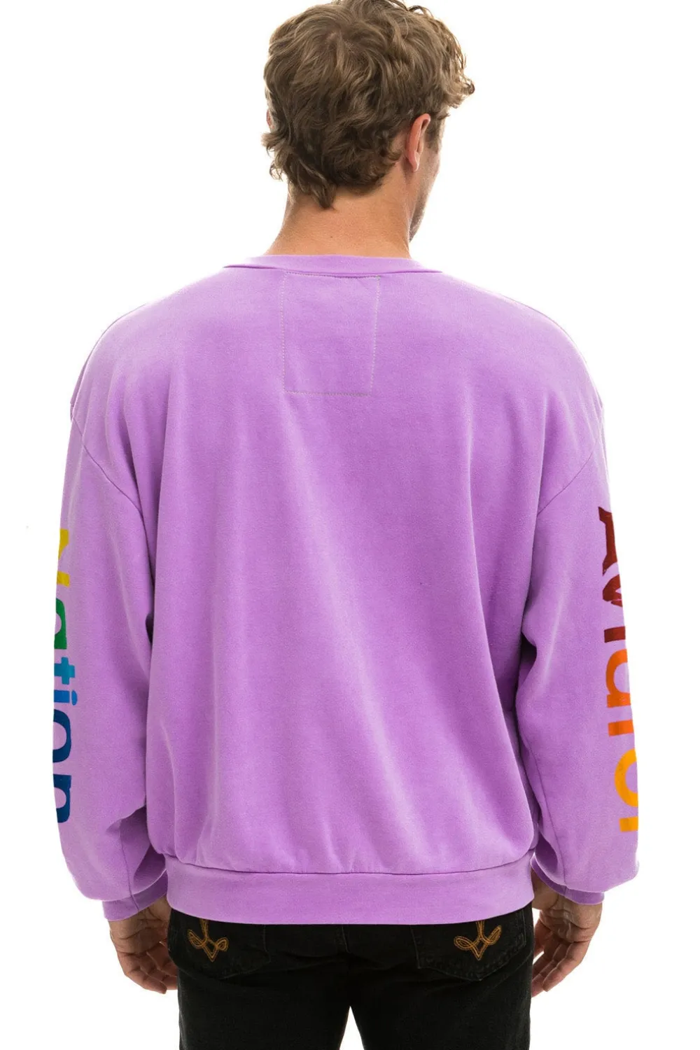 Sweatshirts | Sweatshirts | Aviator Nation RELAXED CREW SWEATSHIRT - NEON PURPLE NEONPURPLE