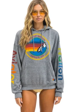 Hoodies | Hoodies | Aviator Nation RELAXED PULLOVER HOODIE - HEATHER GREY HEATHERGREY