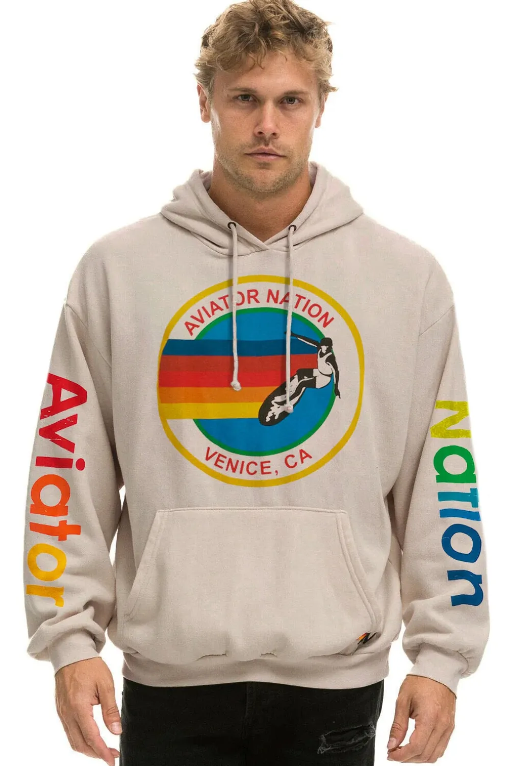 Hoodies | Hoodies | Aviator Nation RELAXED PULLOVER HOODIE - SAND