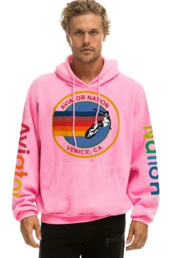 Hoodies | Hoodies | Aviator Nation  RELAXED PULLOVER HOODIE - NEON PINK NEONPINK